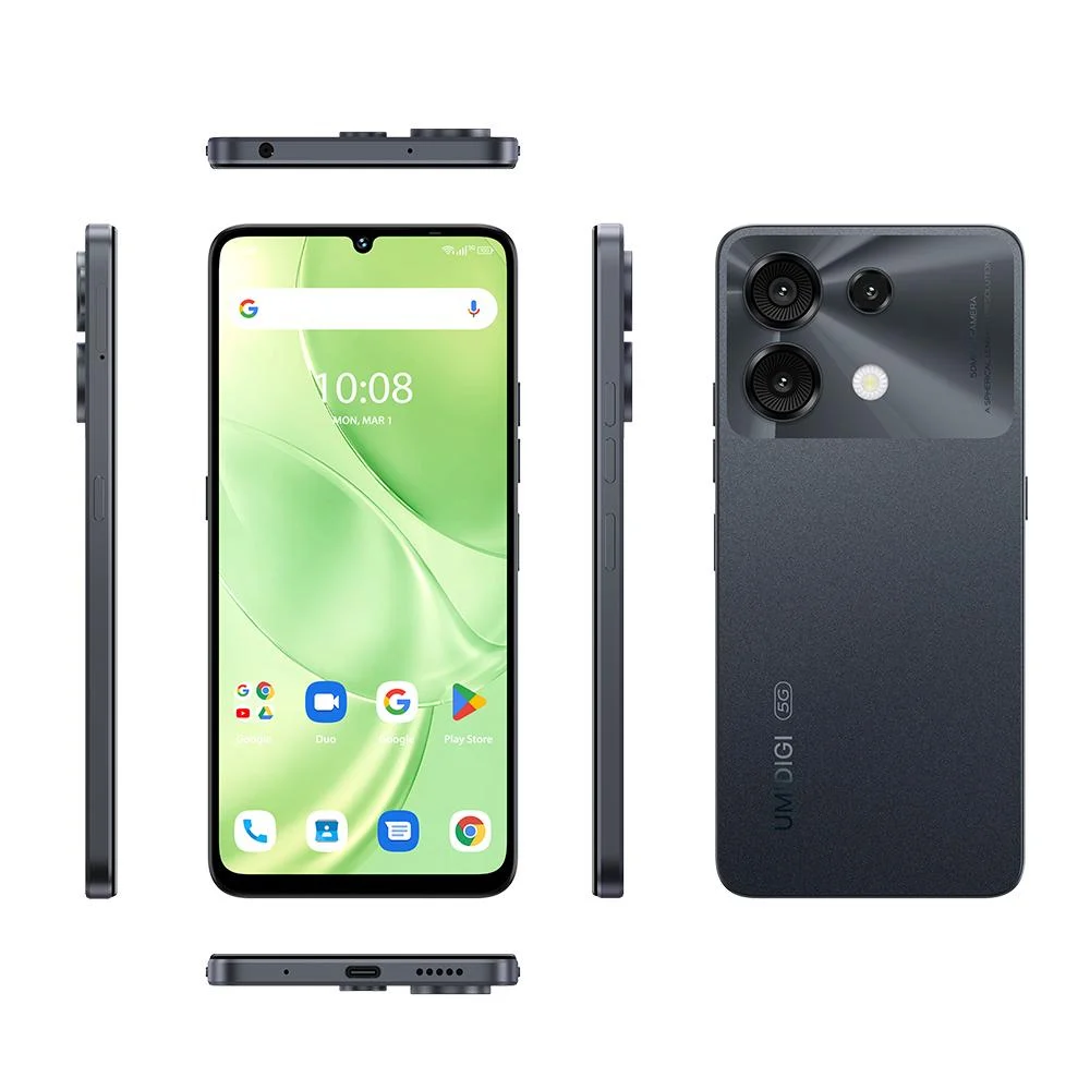 UMIDIGI mobiltelefonok - Mobiltelefon UMIDIGI G9, Fekete, 5G, 6,57” 90Hz, 12GB RAM (6GB + 6GB bővíthető), 128GB ROM, Android 14, 50MP Ultra-Clear Triple Camera, Dual-Sim, 5000mAh, Dual SIM