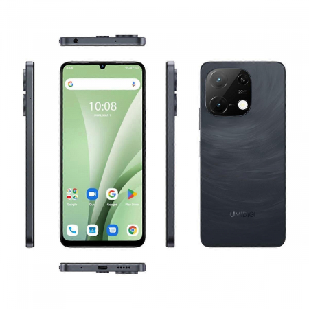 Mobiltelefon UMIDIGI G9C, Fekete, 4G, 6,75" 90 Hz, 12GB RAM (6 GB + 6 GB bővíthető), 128 GB ROM, Android 14, 50 MP Ultra-Clear AI kamera, 5000 mAh, Dual SIM [2]