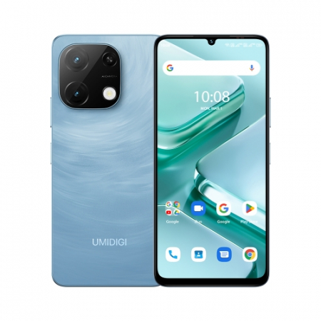 UMIDIGI mobiltelefonok - Mobiltelefon UMIDIGI G9T, Kék, 4G, 6,75" 90 Hz, 8GB RAM (4GB + 4GB bővíthető), 128 GB ROM, Android 14, 13 MP Ultra-Clear AI kamera, 5000 mAh, Dual SIM
