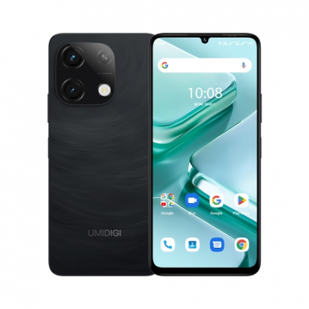 UMIDIGI mobiltelefonok - Mobiltelefon UMIDIGI G9T, Fekete, 4G, 6,75" 90 Hz, 8GB RAM (4GB + 4GB bővíthető), 128 GB ROM, Android 14, 13 MP Ultra-Clear AI kamera, 5000 mAh, Dual SIM