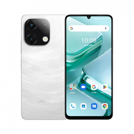 UMIDIGI mobiltelefonok - Mobiltelefon UMIDIGI G9T, Fehér, 4G, 6,75" 90 Hz, 8GB RAM (4GB + 4GB bővíthető), 128 GB ROM, Android 14, 13 MP Ultra-Clear AI kamera, 5000 mAh, Dual SIM
