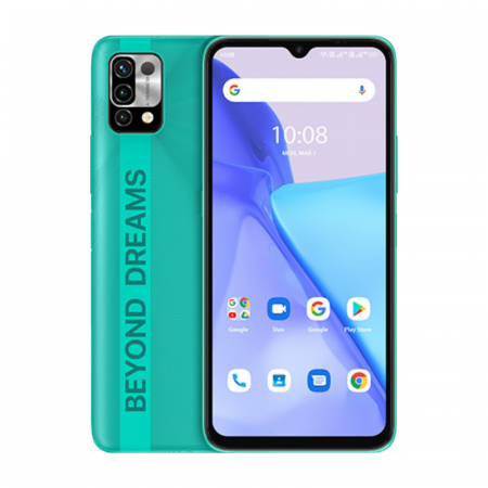 Mobiltelefon - Mobiltelefon UMIDIGI Power 5 Jade Zöld, 4G, 6.53", 3GB RAM, 64GB ROM, Android 11, Helio G25 OctaCore, Non-kontakt hőmérő, 6150mAh, Dual SIM