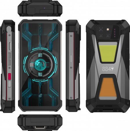 Unihertz mobiltelefonok - Mobiltelefon Unihertz 8849 Tank Shark, 5G, 6,79" 2.4K FHD+ 120Hz, 24GB RAM (12GB + 12GB bővíthető), 256GB ROM, Android 14, 64MP éjjellátó, 15600mAh, Dual SIM