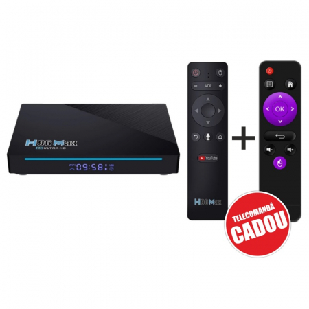 Médialejátszók - TV Box iSEN H96 MAX Pro Smart Media Player, 8K, 8GB RAM, 128GB ROM, RK3566 QuadCore, Android 11, Giroszkópos és hangvezérléses távirányító