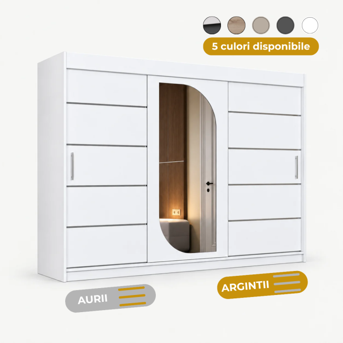 Dressing Alkam cu 3 uși glisante și oglindă [5]