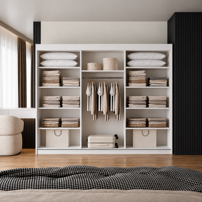 Dressing Marissa cu 3 uși glisante și oglindă [6]