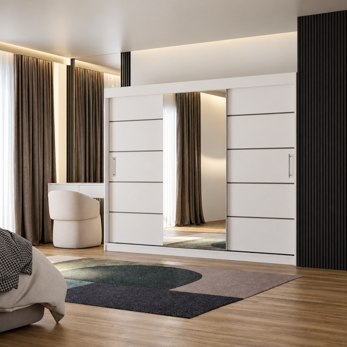 Dressing Marissa cu 3 uși glisante și oglindă [3]