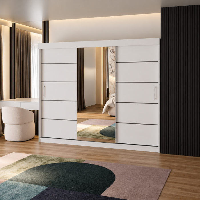 Dressing Marissa cu 3 uși glisante și oglindă [4]