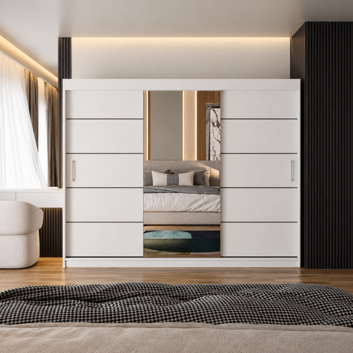 Dressing Marissa cu 3 uși glisante și oglindă [2]