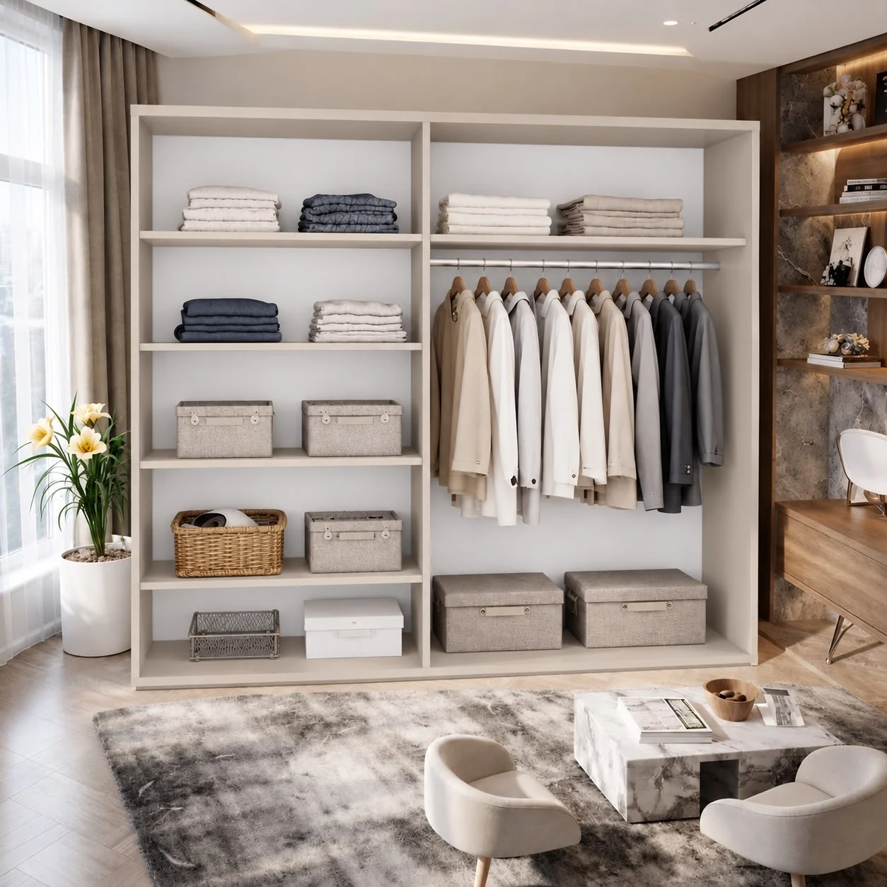Dressing Cami cu 2 uși glisante și oglindă [4]