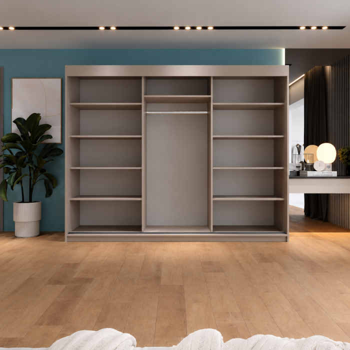 Dressing Siena 3 uși cu oglindă 250x200x60 cm [8]