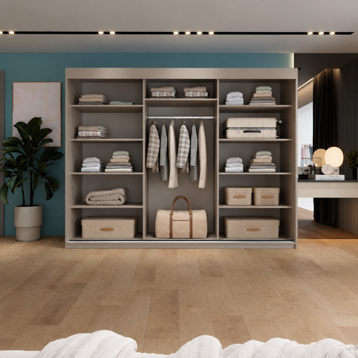 Dressing Siena 3 uși cu oglindă 250x200x60 cm [7]