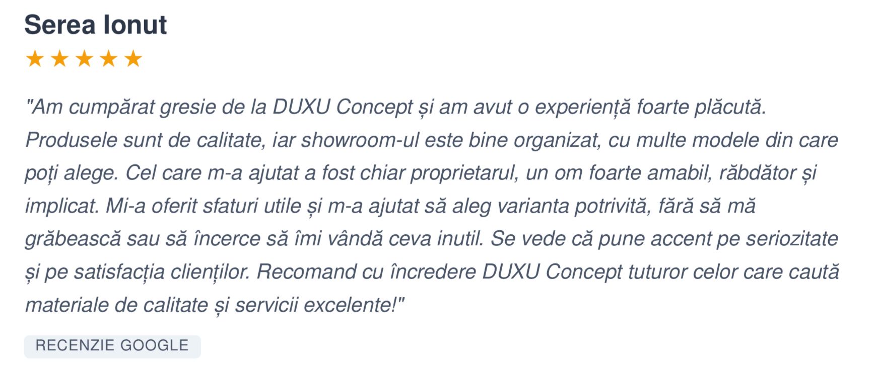 Recenzie Serea Ionut