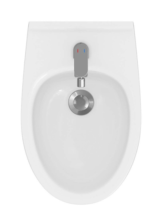 Bideu suspendat DUXU Rem – Alb, design oval [3]
