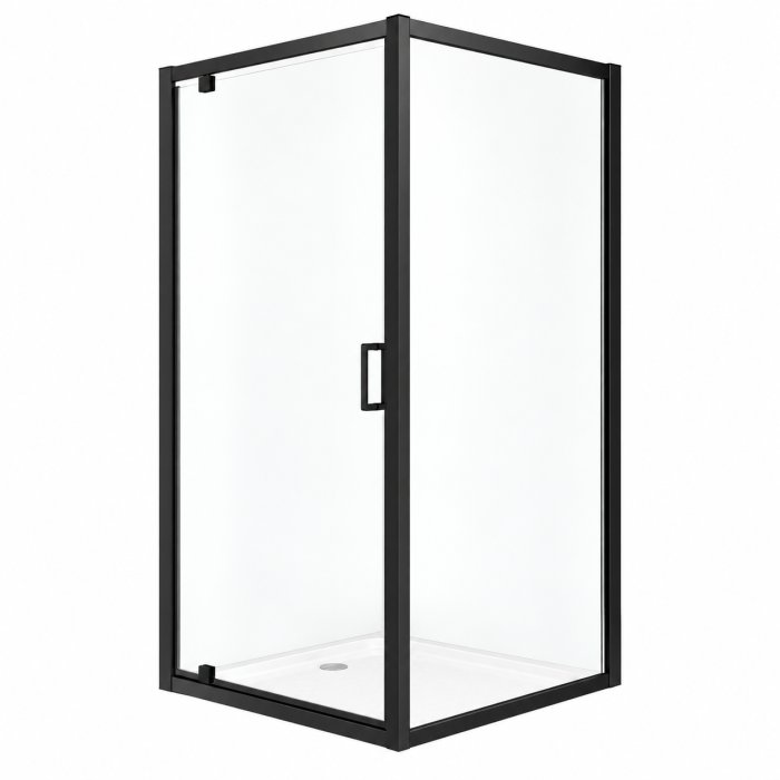 Cabina de dus negru mat Duxu Azul cu usa pivotanta | DUXU Concept [2]