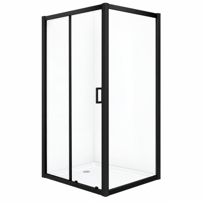 Cabina de dus negru mat Duxu Azul cu usa glisanta | DUXU Concept [2]