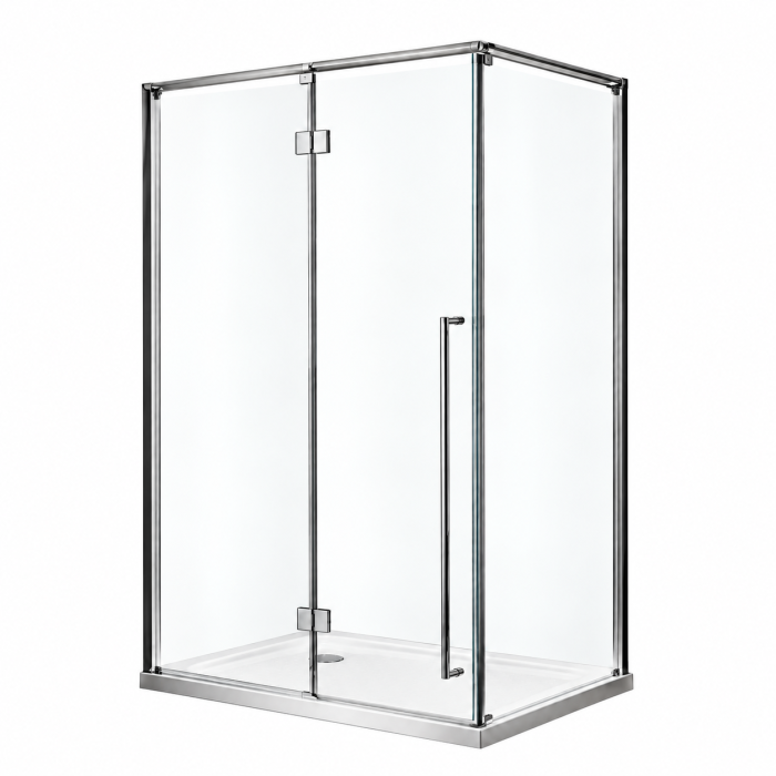 Cabina de dus cu profiluri crom lucios si sticla securizata [2]