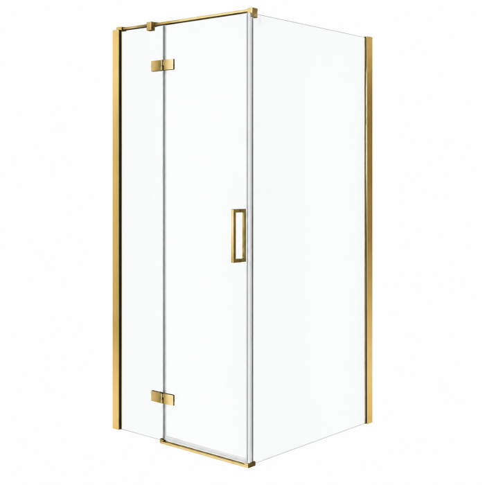 Cabina de dus pe colt Duxu Star auriu gold orientare stanga [2]
