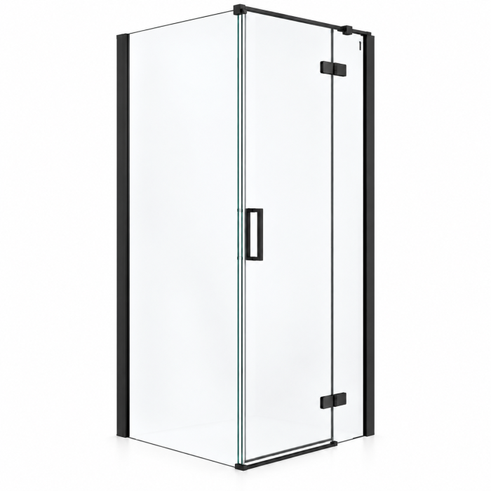Cabina de dus pe colt Duxu Star negru mat orientare dreapta [2]