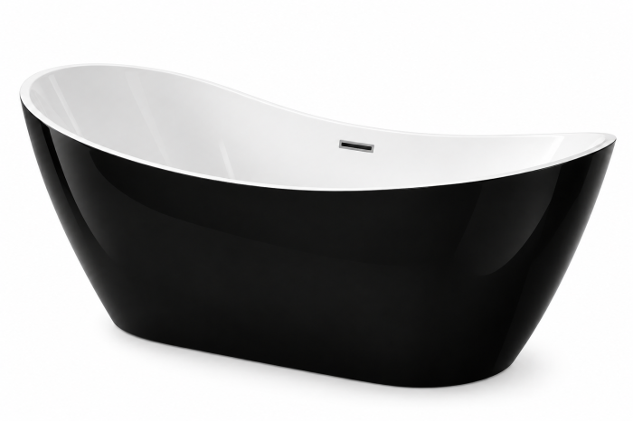 Cada freestanding negru lucios Duxu Bliss [2]