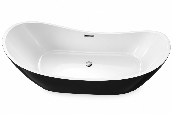 Cada freestanding negru lucios Duxu Bliss [3]
