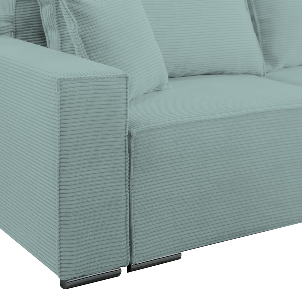 Canapea extensibila Lincoln, din catifea raiata cu lada de depozitare, 230x100x82 cm [5]