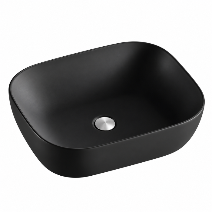 Lavoar ceramic pe blat Duxu Den Negru 51x41 cm [4]