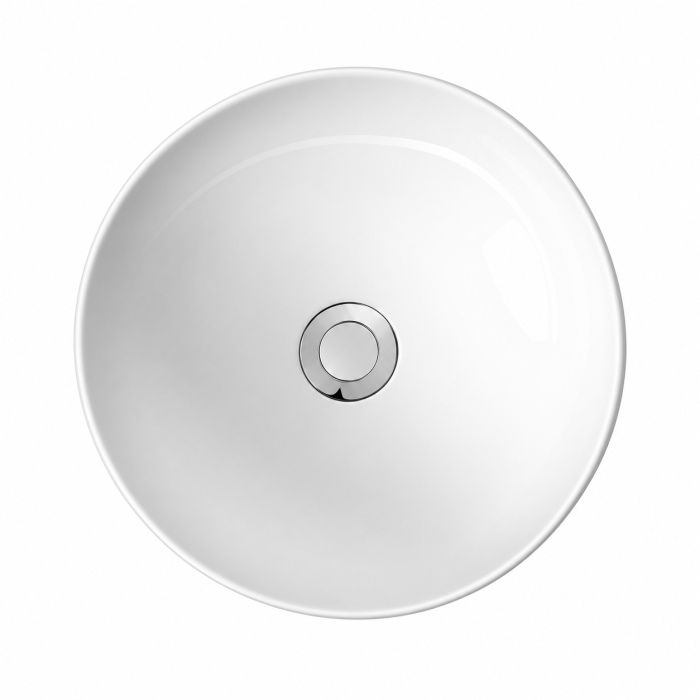Lavoar pe blat Duxu Alp alb lucios rotund 40 cm [4]