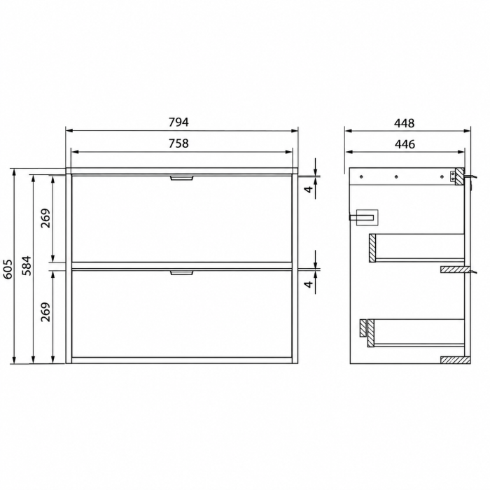 Mobilier de baie suspendat nuc Duxu Darya [4]