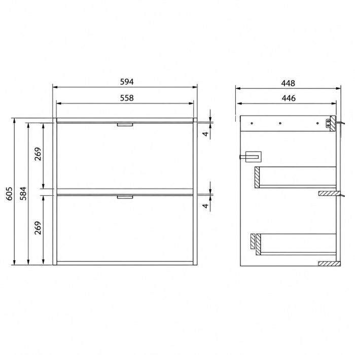 Mobilier de baie suspendat nuc Duxu Darya [3]