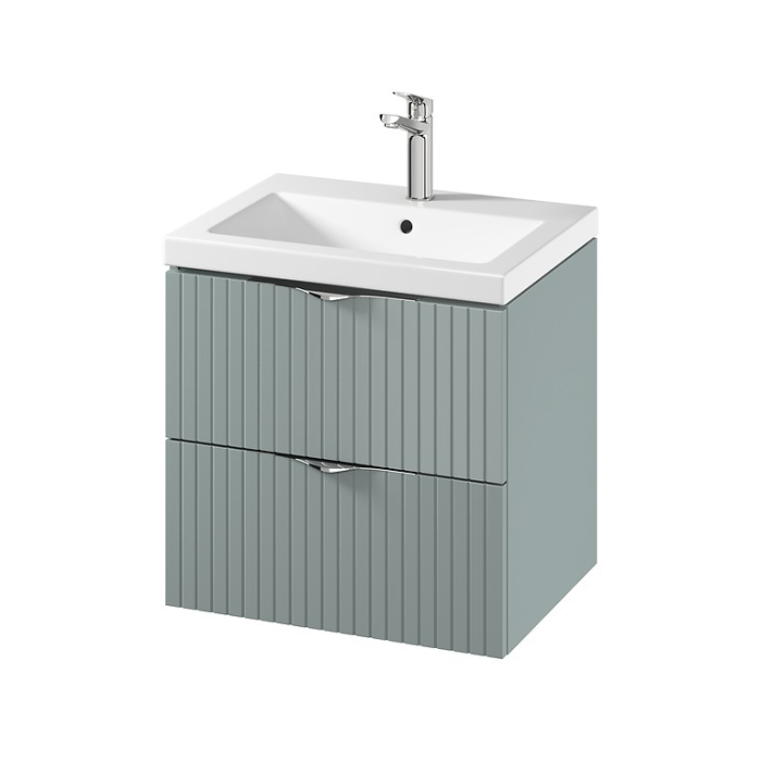 Mobilier de baie suspendat DUXU MIRA finisaj Fiord cu lavoar ceramic [2]