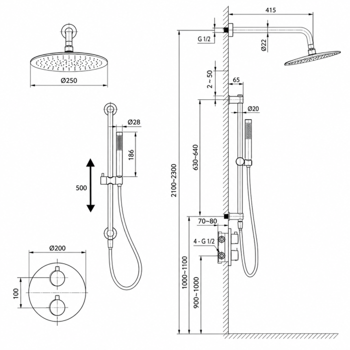 Set de dus incastrat DUXU ProGold finisaj auriu periat [2]