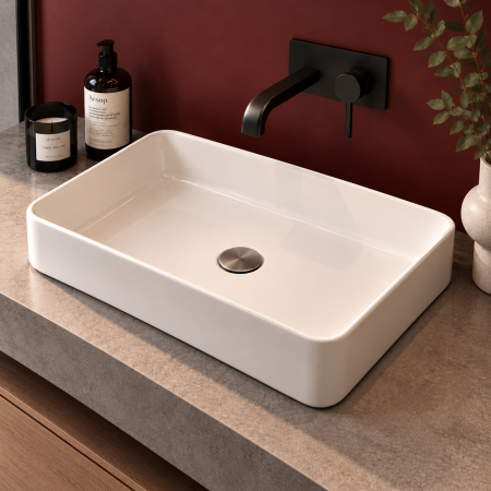 Lavoare - Lavoar pe blat Duxu Kalla ceramica alba