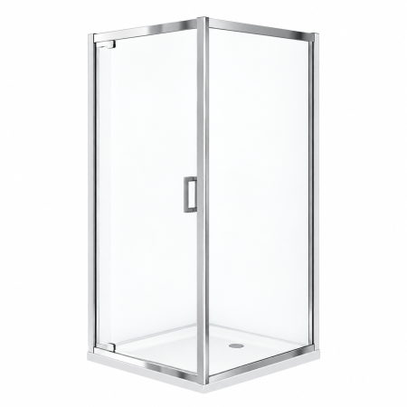 Cabina de dus crom Duxu Azul cu usa pivotanta [1]