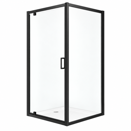 Cabina de dus negru mat Duxu Azul cu usa pivotanta | DUXU Concept [1]
