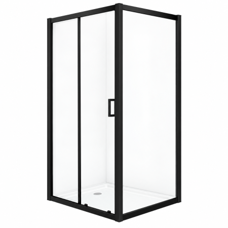 Cabina de dus negru mat Duxu Azul cu usa glisanta | DUXU Concept [1]