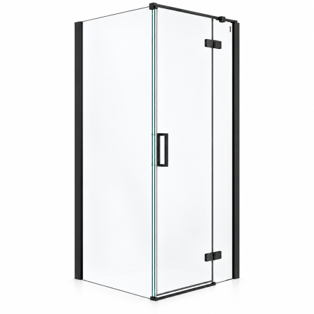 Cabina de dus pe colt Duxu Star negru mat orientare dreapta [1]