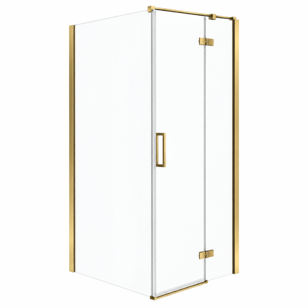 Cabina de dus pe colt Duxu Star auriu gold orientare dreapta [1]