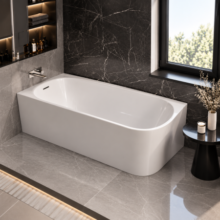 Căzi freestanding și back to wall - Cada freestanding pe colt stanga Duxu Lora