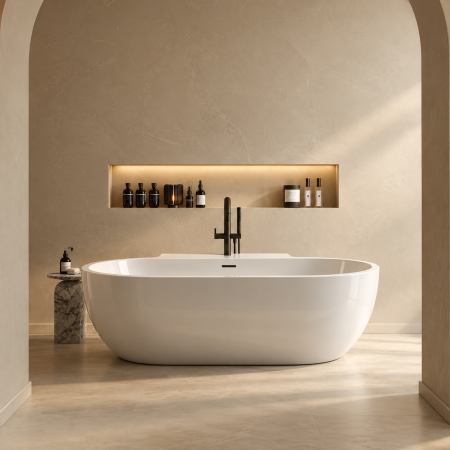 Căzi freestanding și back to wall - Cada freestanding din acril sanitar Duxu Miraj