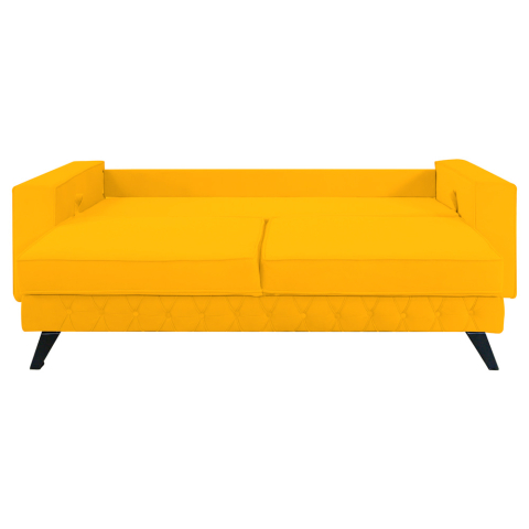 Canapea extensibila Alisson, din catifea cu lada de depozitare, 230x105x80 cm [4]