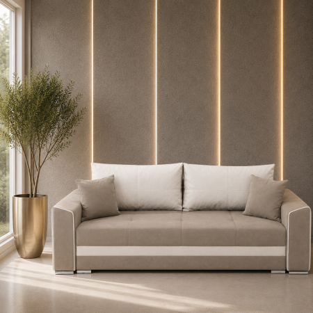 Canapele - Canapea extensibila Eveline, cu lada de depozitare, 237x96x78 cm