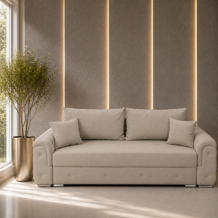 Canapele - Canapea extensibila Lorena, cu lada de depozitare, 247x96x78 cm