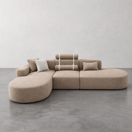 Coltare - Coltar modular Landscape, 365 x 195 cm, stofa maro