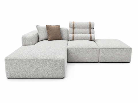 Coltar modular Puente, 277 x 180 cm, stofa gri [2]