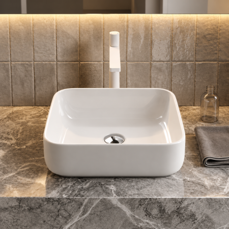 Lavoare - Lavoar ceramic pe blat Duxu Mini 39x39 cm