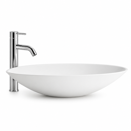 Lavoar de blat oval Duxu Bianco din compozit [3]