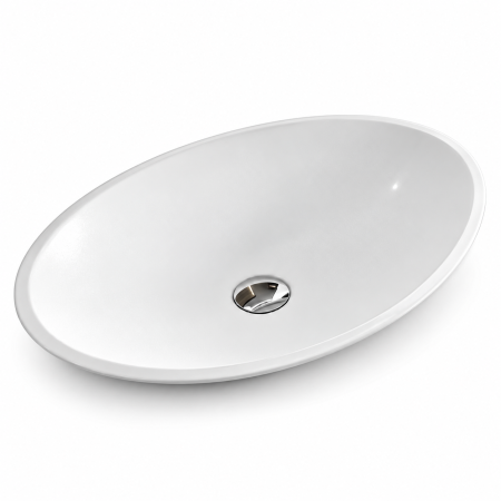 Lavoar de blat oval Duxu Bianco din compozit [4]