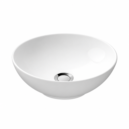 Lavoar pe blat Duxu Alp alb lucios rotund 40 cm [4]