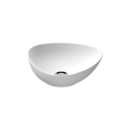 Lavoar ceramic pe blat Duxu Gala alb 40x40 cm organic [4]